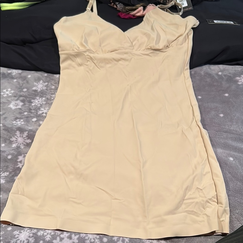 Elegant Cream Slip Dress